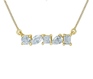 Mixed Shape Diamond Necklace Fifth Avenue Jewellers