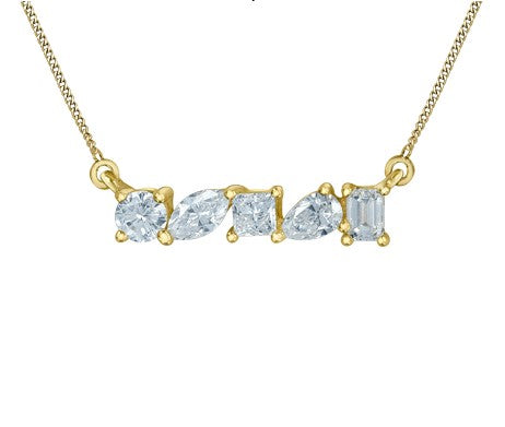 Mixed Shape Diamond Necklace Fifth Avenue Jewellers