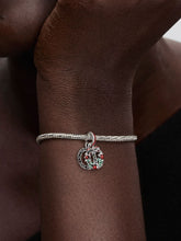 Load image into Gallery viewer, Bracelet with a wreath charm  on a wrist 
