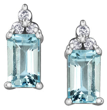 Load image into Gallery viewer, Modern Aquamarine And Diamond Earrings Fifth Avenue Jewellers
