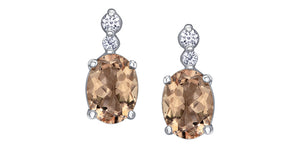 Morganite and Canadian Diamond Earrings Fifth Avenue Jewellers in Kamloops BC