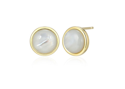 Mother of Pearl Button Earrings Fifth Avenue Jewellers Kamloops BC