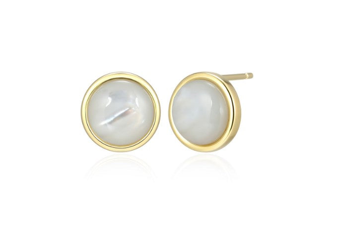 Mother of Pearl Button Earrings Fifth Avenue Jewellers Kamloops BC