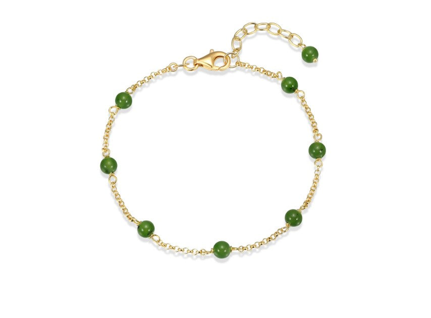 Nephrite Jade Station Bracelet Fifth Avenue Jewellers