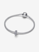 Load image into Gallery viewer, Silver bracelet with a clasp on a white background
