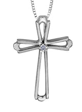 Load image into Gallery viewer, Open Work Diamond Accent Cross Fifth Avenue Jewellers
