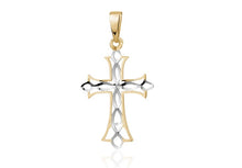 Load image into Gallery viewer, Openwork Two-tone Cross Pendant Fifth Avenue Jewellers
