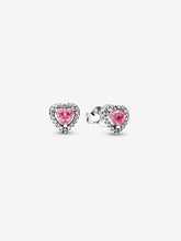 Load image into Gallery viewer, Pandora Elevated Pink Heart Stud Earrings Fifth Avenue Jewellers

