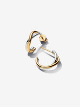 Load image into Gallery viewer, Pandora Organically Shaped Two Tone Open Hoop Earrings Fifth Avenue Jewellers
