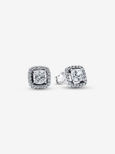 Pandora Square Halo Stud Earrings Fifth Avenue Jewellers Kamloops BC