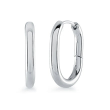 Load image into Gallery viewer, Paperclip Style Hoop Earrings Fifth Avenue Jewellers Kamloops BC
