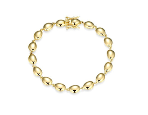 Gold Plated Pebble Link Bracelet Fifth Avenue Jewellers Kamloops BC