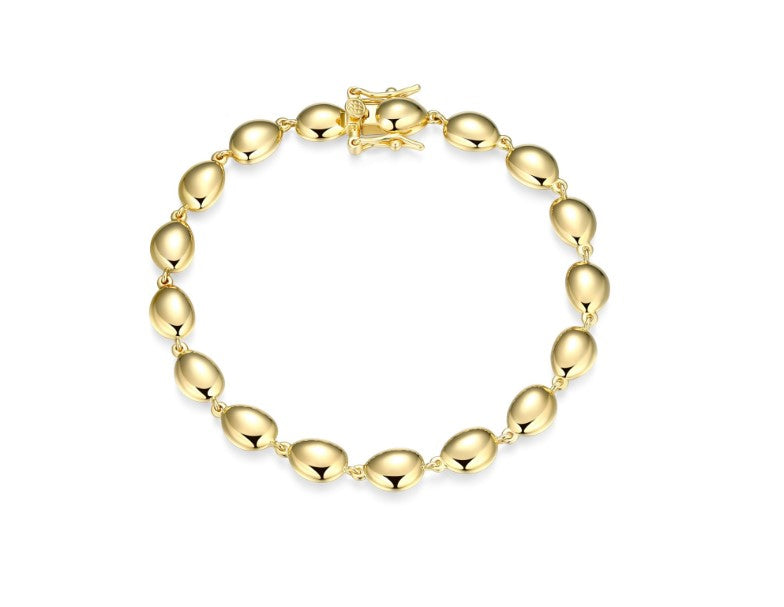 Gold Plated Pebble Link Bracelet Fifth Avenue Jewellers Kamloops BC