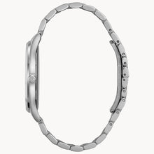 Load image into Gallery viewer, Silver watch band on a white background
