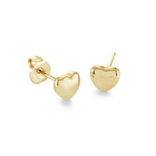 Load image into Gallery viewer, Puff Heart Sud Earrings with gold ion plating
