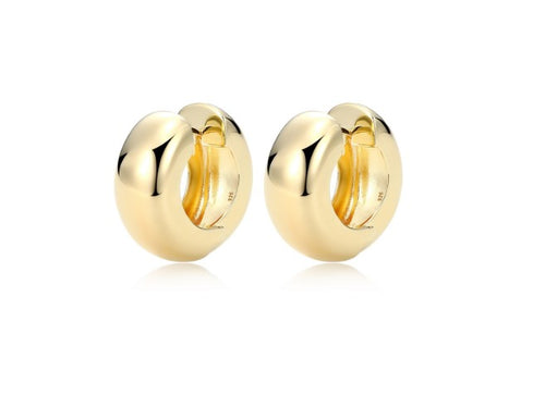 Puffed Huggie Gold Plated Fifth Avenue Jewellers