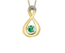 Load image into Gallery viewer, Yellow Gold Pulse Birthstone Necklace
