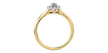 Load image into Gallery viewer, Gold ring with a diamond on a white background
