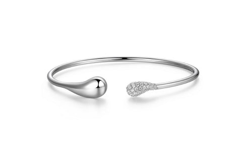 Raindrop Pavé and Plain Flexi Bangle Fifth Avenue Jewellers