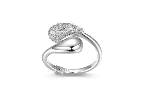 Raindrop Sparkling Bypass Ring Fifth Avenue Jewellers