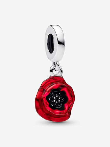 Pandora Red Flower Dangle Charm Fifth Avenue Jewellers Kamloops BC