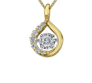 Round Drop Diamond Pule Necklace Fifth Avenue Jewellers Kamloops BC