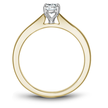 Load image into Gallery viewer, Gold ring with a diamond on a white background
