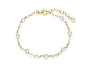 Shell Pearl Station Bracelet Fifth Avenue Jewellers