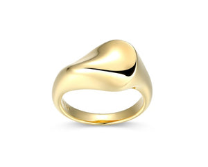 Sideway Pear Swirl Ring Gold Plated Fifth Avenue Jewellers