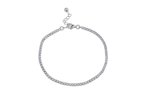 Silver and CZ Tennis Anklet Fifth Avenue Jewellers