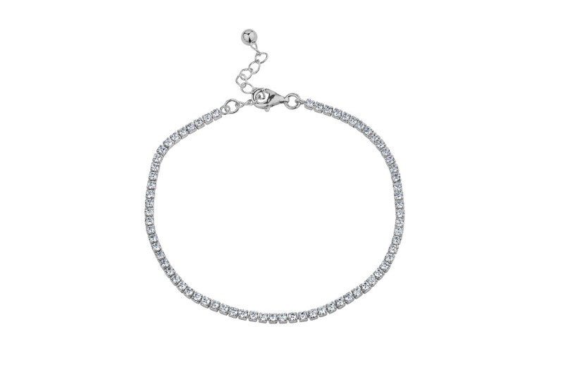 Silver and CZ Tennis Anklet Fifth Avenue Jewellers