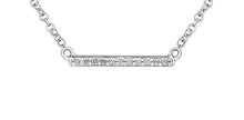 Load image into Gallery viewer, Small Diamond Bar Necklace in White Gold 
