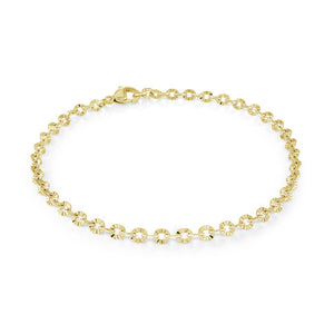 Sparkle Cut Gold Plated Anklet Fifth Avenue Jewellers Kamloops BC