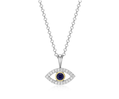 Sparkling Evil Eye Pendant Necklace Fifth Avenue Jewellers