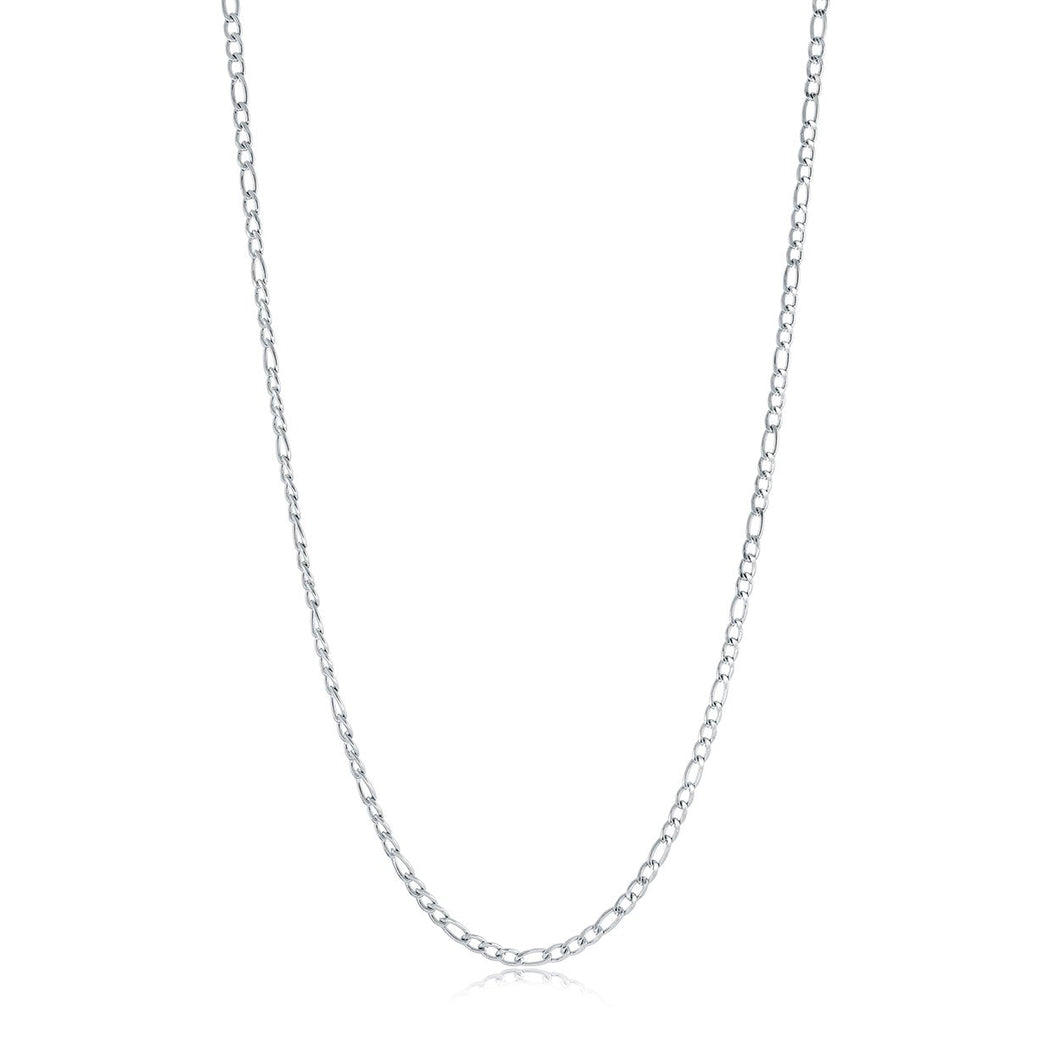 Stainless Steel 3mm Figaro Chain Fifth Avenus Jewellers Kamloops BC