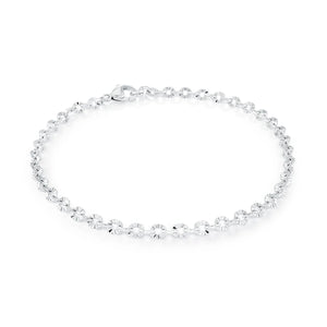 Stainless Steel 4mm Sparkle Laser-Cut Anklet Fifth Avenue Jewellers Kamloops BC