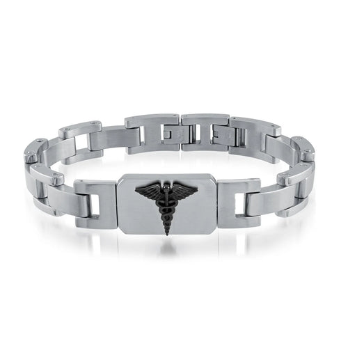 Stainless Steel Black Ion Plated Medic Alert Bracelet Fifth Avenue Jewellers Kamloops BC