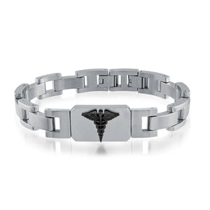 Stainless Steel Black Ion Plated Medic Alert Bracelet Fifth Avenue Jewellers Kamloops BC