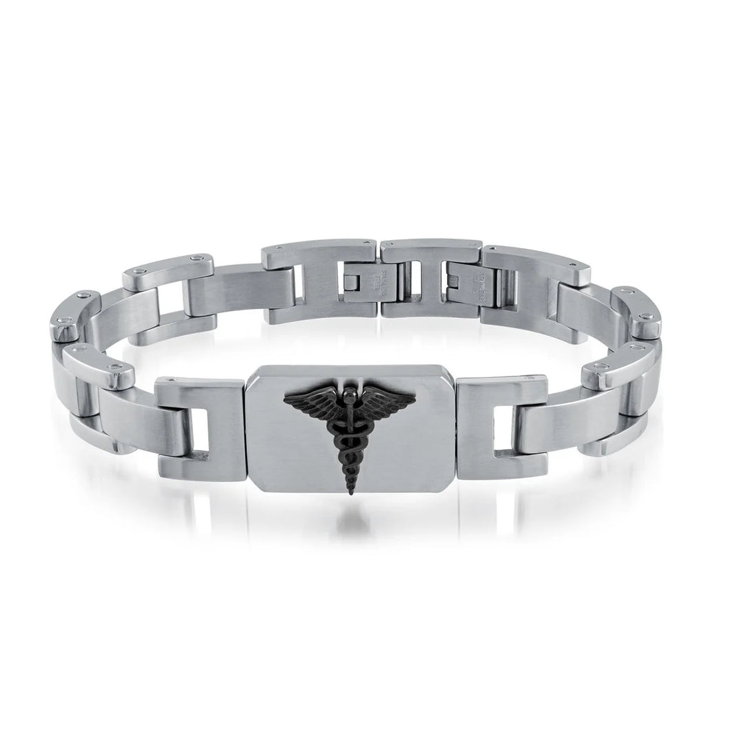 Stainless Steel Black Ion Plated Medic Alert Bracelet Fifth Avenue Jewellers Kamloops BC