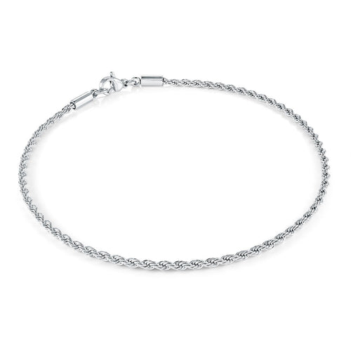 Stainless Steel Rope Chain Anklet Fifth Avenue Jewellers Kamloops BC