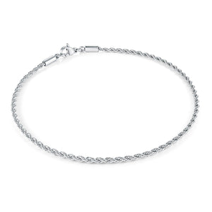 Stainless Steel Rope Chain Anklet Fifth Avenue Jewellers Kamloops BC