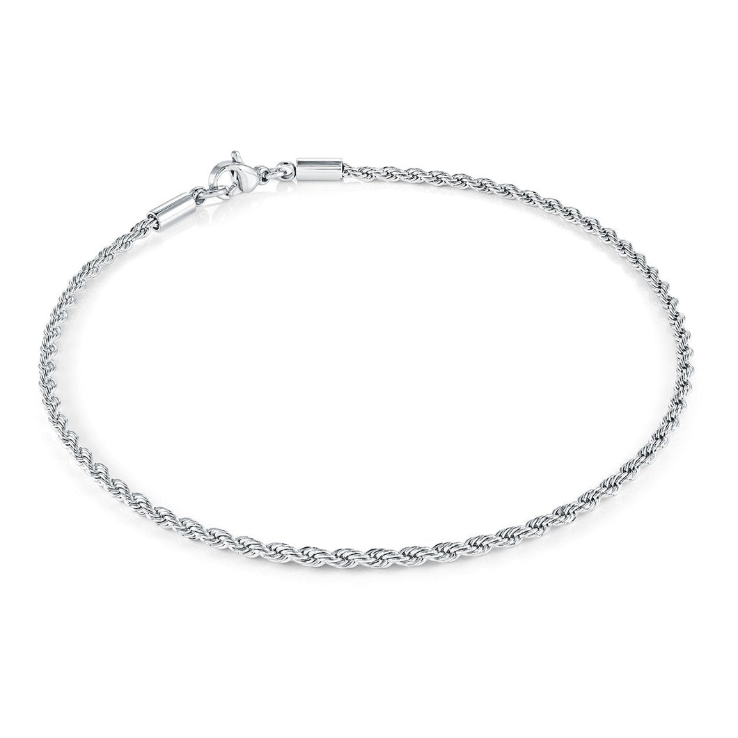 Stainless Steel Rope Chain Anklet Fifth Avenue Jewellers Kamloops BC