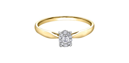 Starburst Yellow Gold Diamond Cluster Ring Fifth Avenue Jewellers