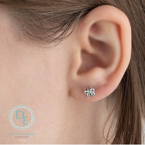 Diamond Butterfly Stud Earrings