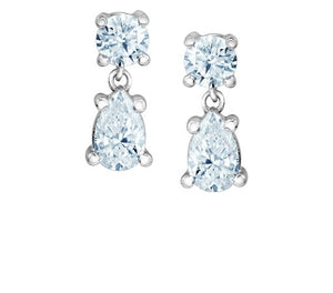 Teardrop Diamond Stud Earrings Fifth Aenue Jewellers