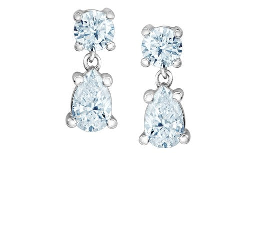 Teardrop Diamond Stud Earrings Fifth Aenue Jewellers