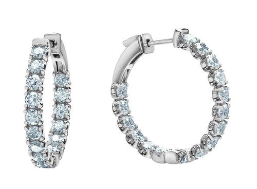 Three Carat Diamond Hoop Earrings Fifth Avenue Jewellers