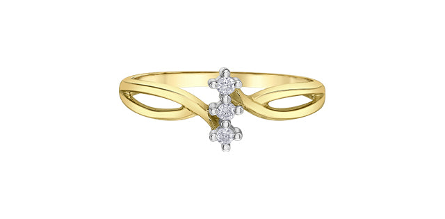 Three Stone Bypass Ring Fifth Avenue Jewellers