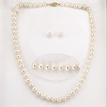 Load image into Gallery viewer, Tiana Pearl Necklace &amp; Earrings Set Fifth Avenue Jewellers Kamloops BC

