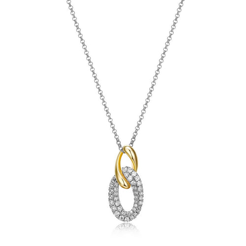 Two-tone Twisted Oval Link Necklace Fifth Avenue Jewellers